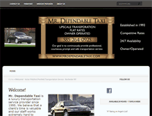 Tablet Screenshot of mrdependabletaxi.com